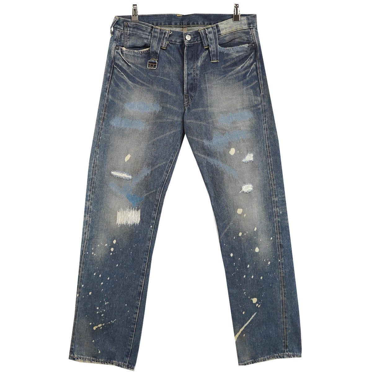 LEVI’S VINTAGE CLOTHING 古着・中古 501XX 復刻 ビッグE 日本製 ダメージ加工 LVC デニムパンツ ジーンズ