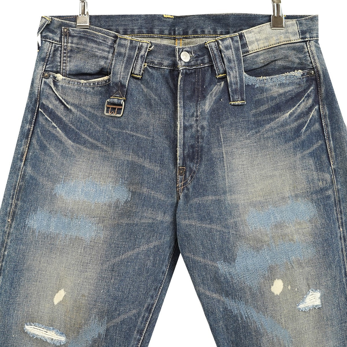 LEVI’S VINTAGE CLOTHING 古着・中古 501XX 復刻 ビッグE 日本製 ダメージ加工 LVC デニムパンツ ジーンズ