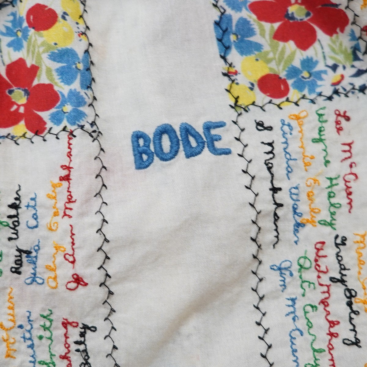 BODE(ボーディ) レタリング刺繍 フラワー ロゴ エンブロイダリー
