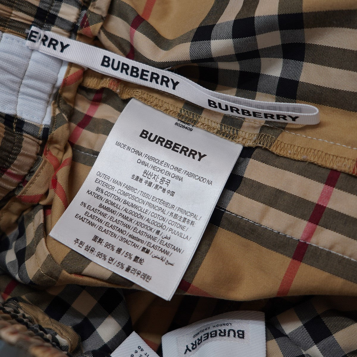 BURBERRY(バーバリー) ノバチェック イージーショーツ サイド
