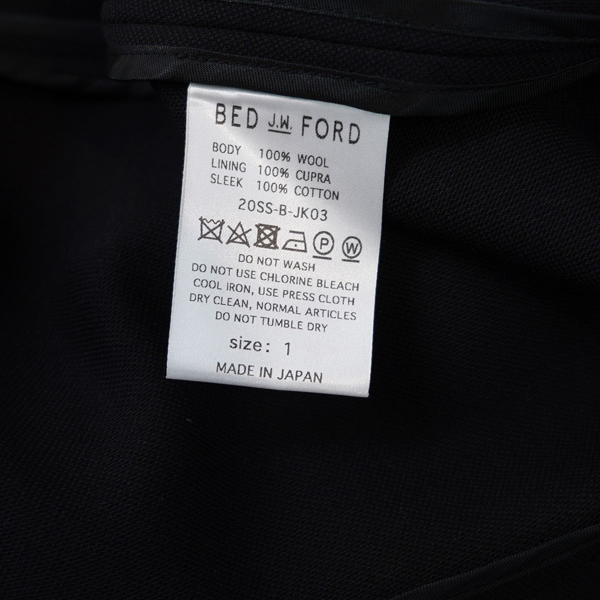 BED J．W． FORD(ベッドフォード) 20SS Dinner Jacket ダブル