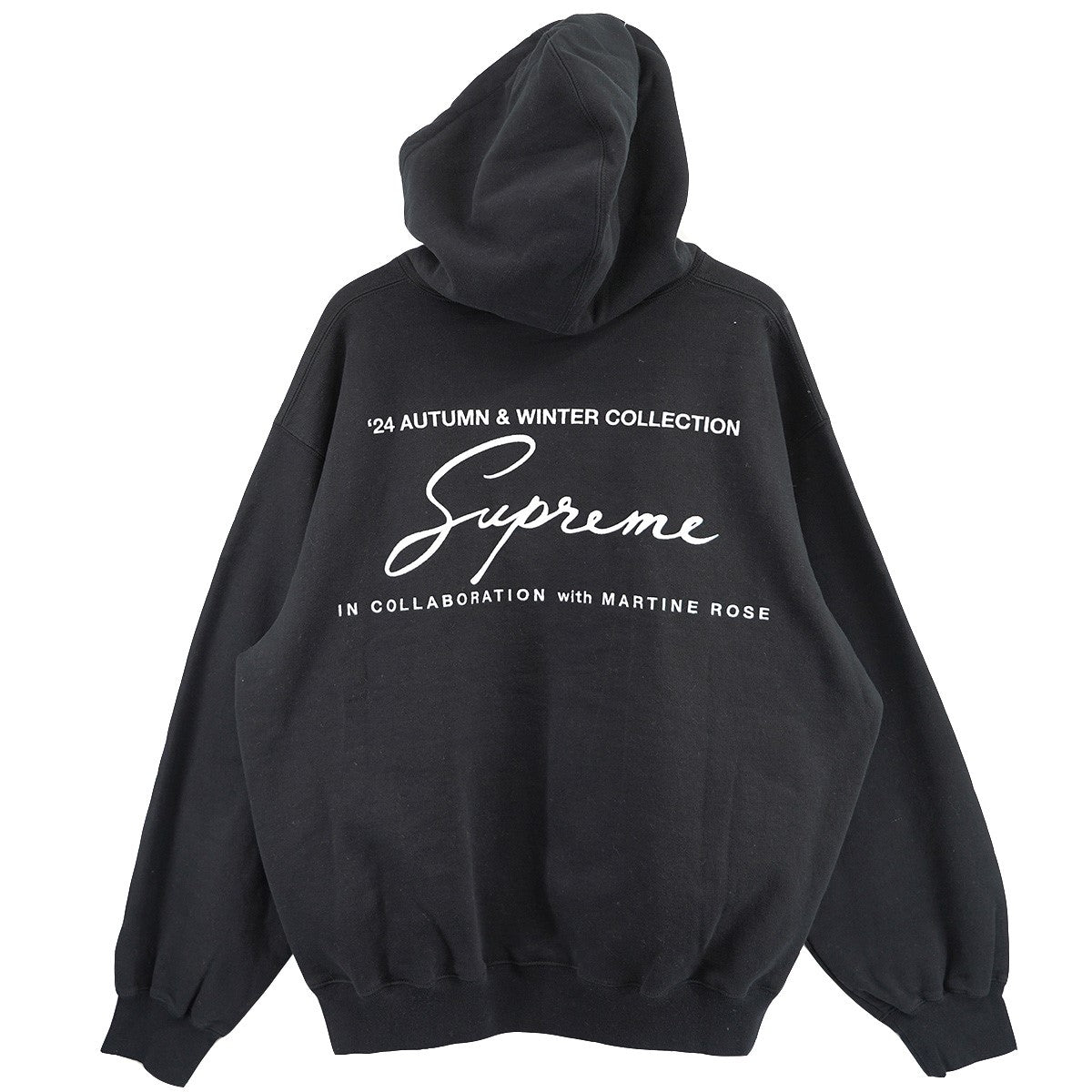 Supreme×MARTINE ROSE 24AW Martine Rose Hooded Sweatshirt ロゴ パーカー ブラック サイズ L｜【公式】カインドオルオンライン  ブランド古着・中古通販【kindal】