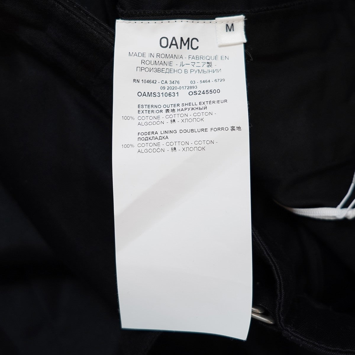 OAMC(オーエーエムシー) 21AW REGS PANT WOVEN ベルト ウーブン OAMC(オーエーエムシー) 21AW REGS PANT WOVEN ベルト ウーブン