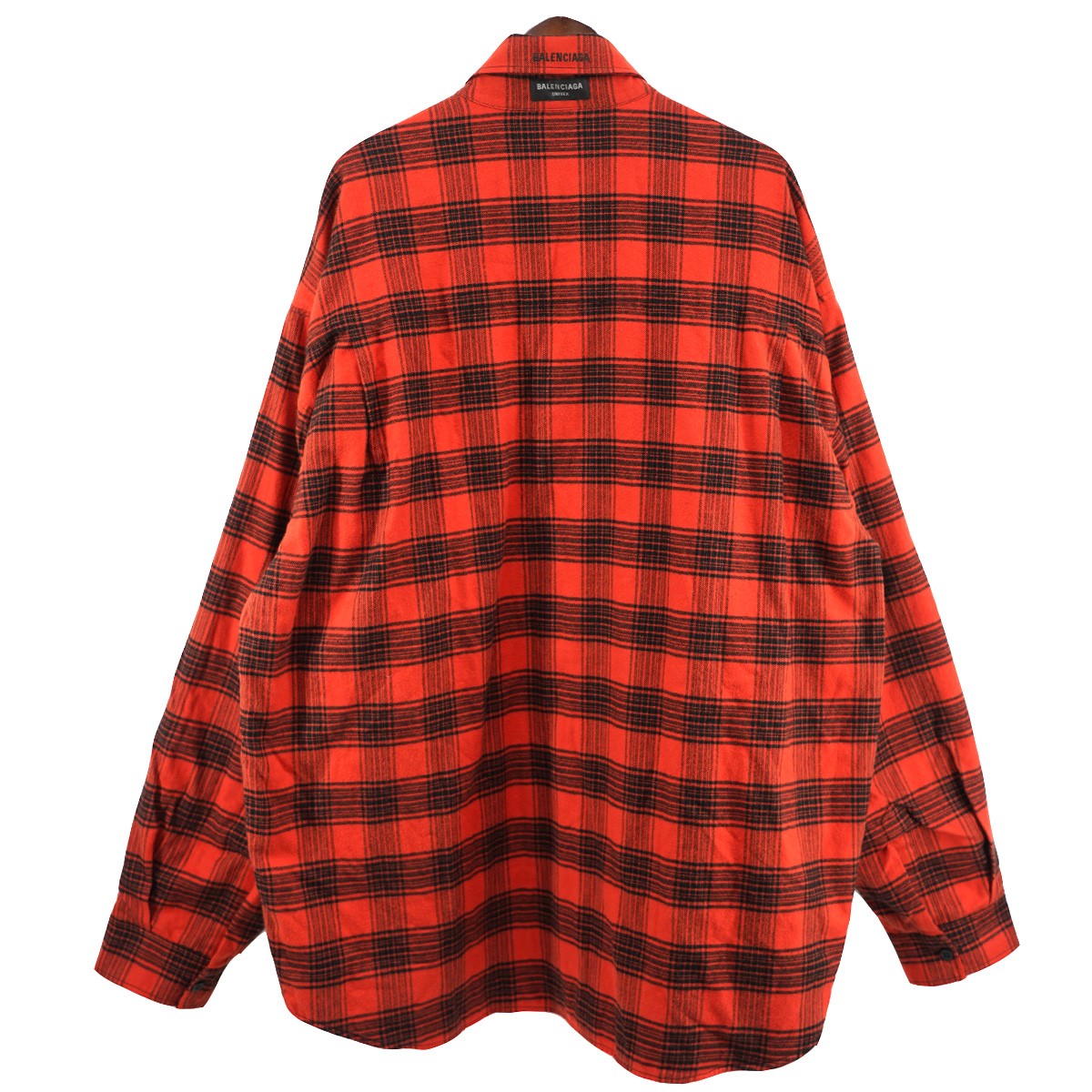 BALENCIAGA(バレンシアガ) 22AW Reversible Oversized Check Overshirt チェックシャツ 720105  TNM23 レッド サイズ M｜【公式】カインドオルオンライン ブランド古着・中古通販【kindal】