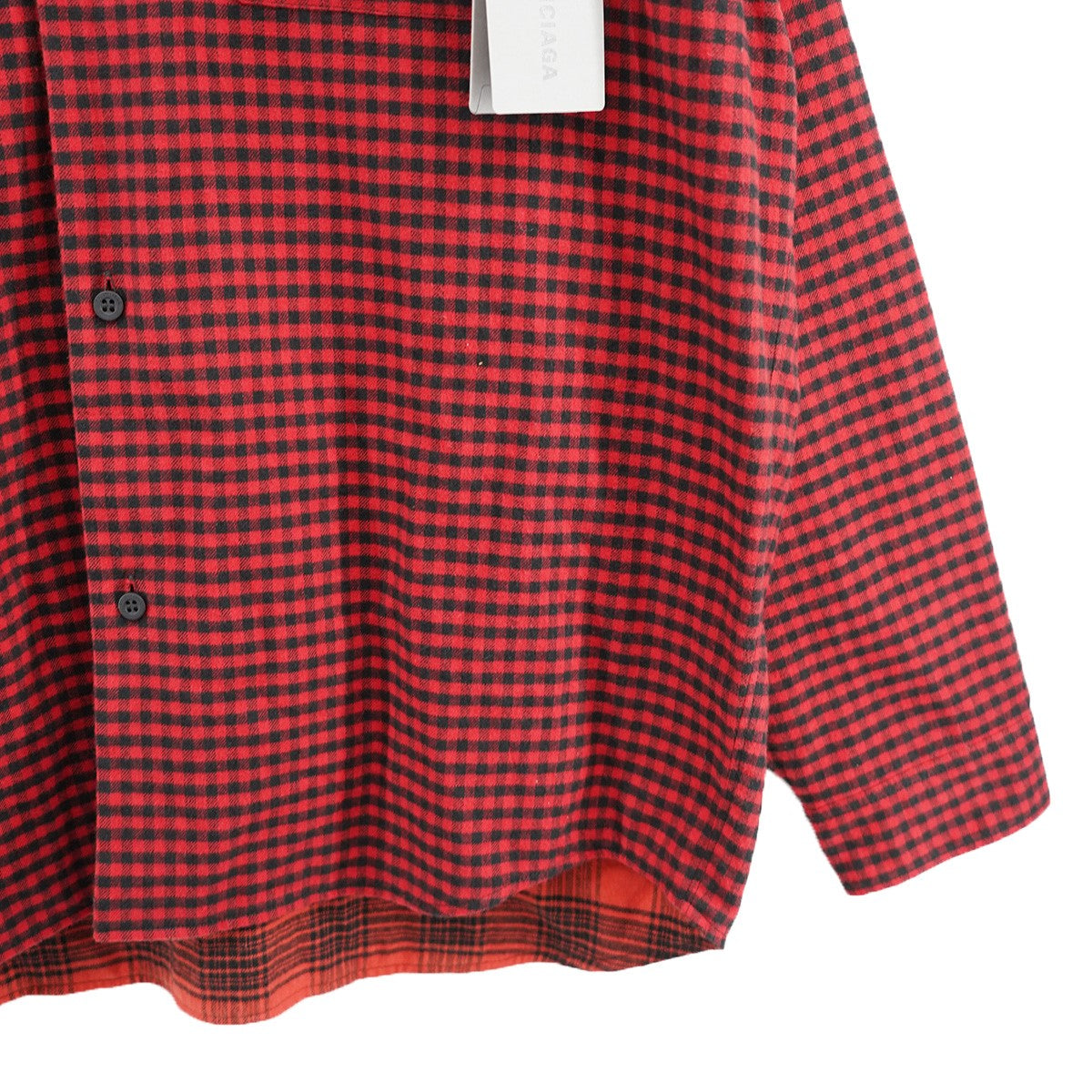 BALENCIAGA(バレンシアガ) 22AW Reversible Oversized Check Overshirt チェックシャツ 720105  TNM23 レッド サイズ M｜【公式】カインドオルオンライン ブランド古着・中古通販【kindal】