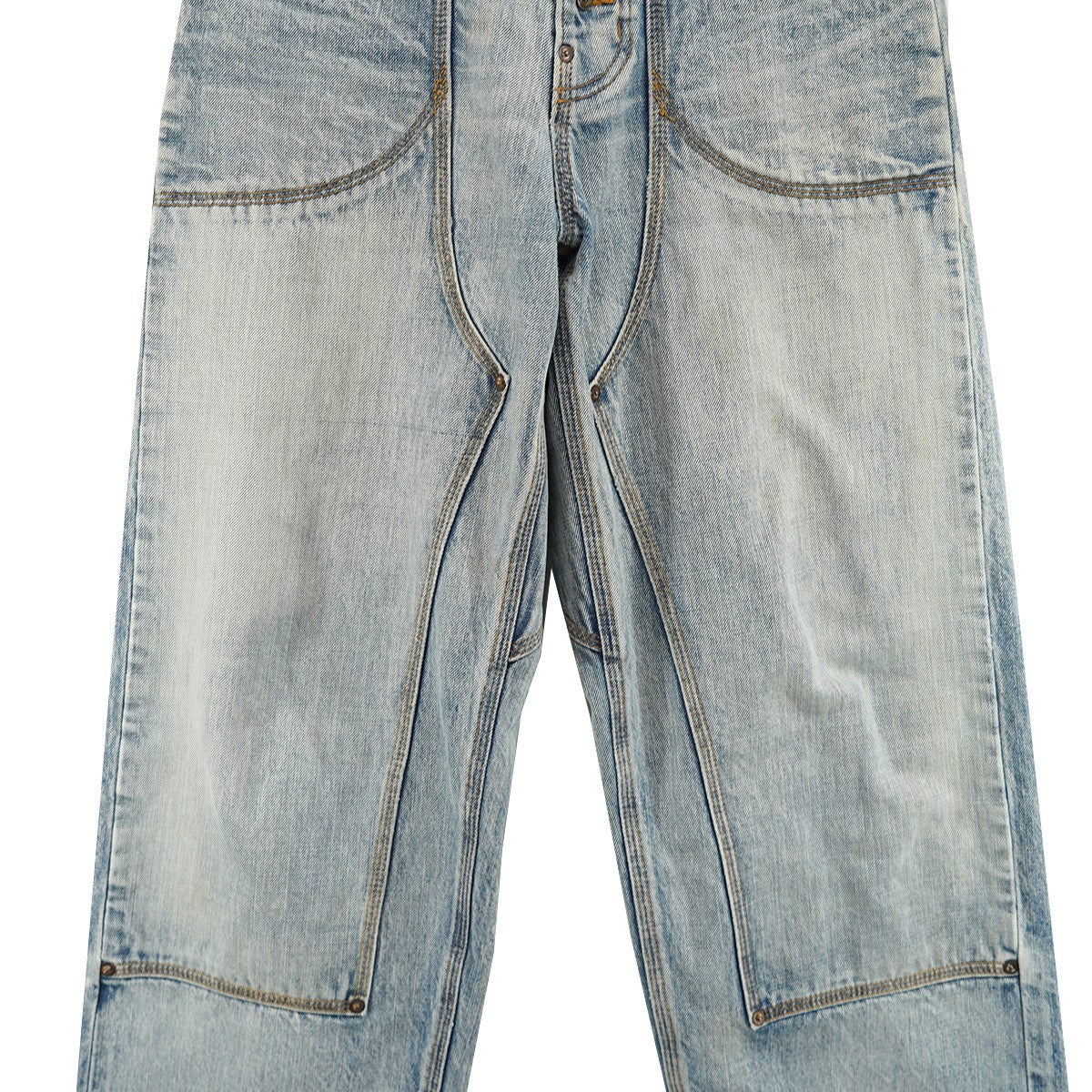 SUGARHILL(シュガーヒル) 23SSFADED Double Knee Denim PANTS フェイデッド ダブルニー デニムパンツ ブルー サイズ:30 メンズ パンツ 中古・古着