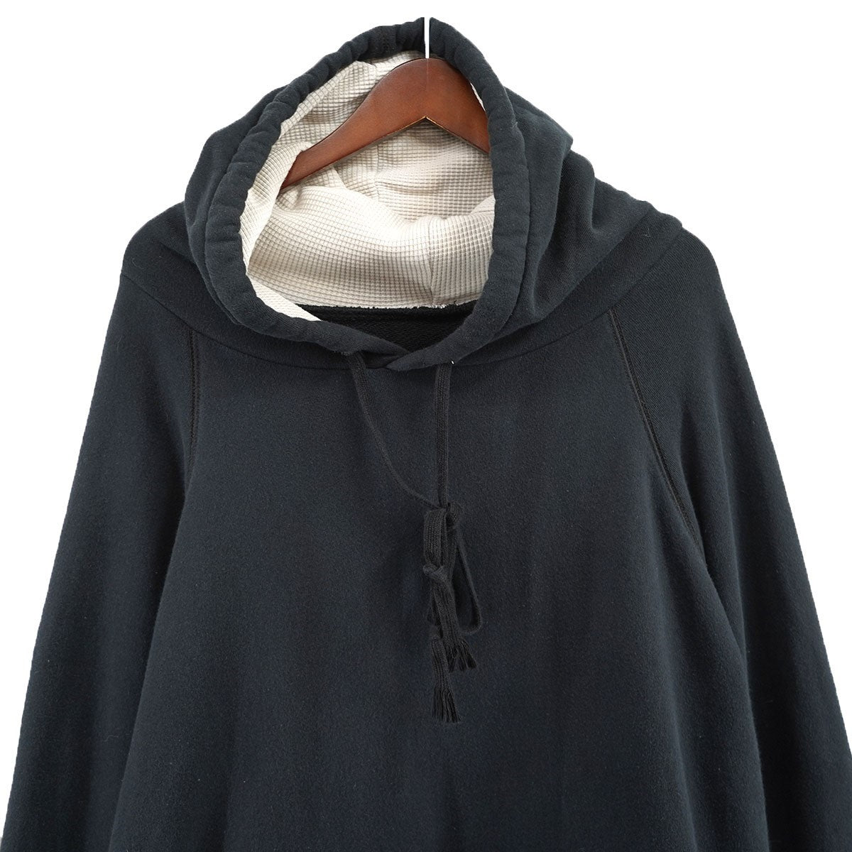 GREG LAUREN(グレッグローレン) FRAGMENT HOODIE フラグメント ダメージ加工 切替 パーカー 定価141900円 ブラック  サイズ 2｜【公式】カインドオルオンライン ブランド古着・中古通販【kindal】