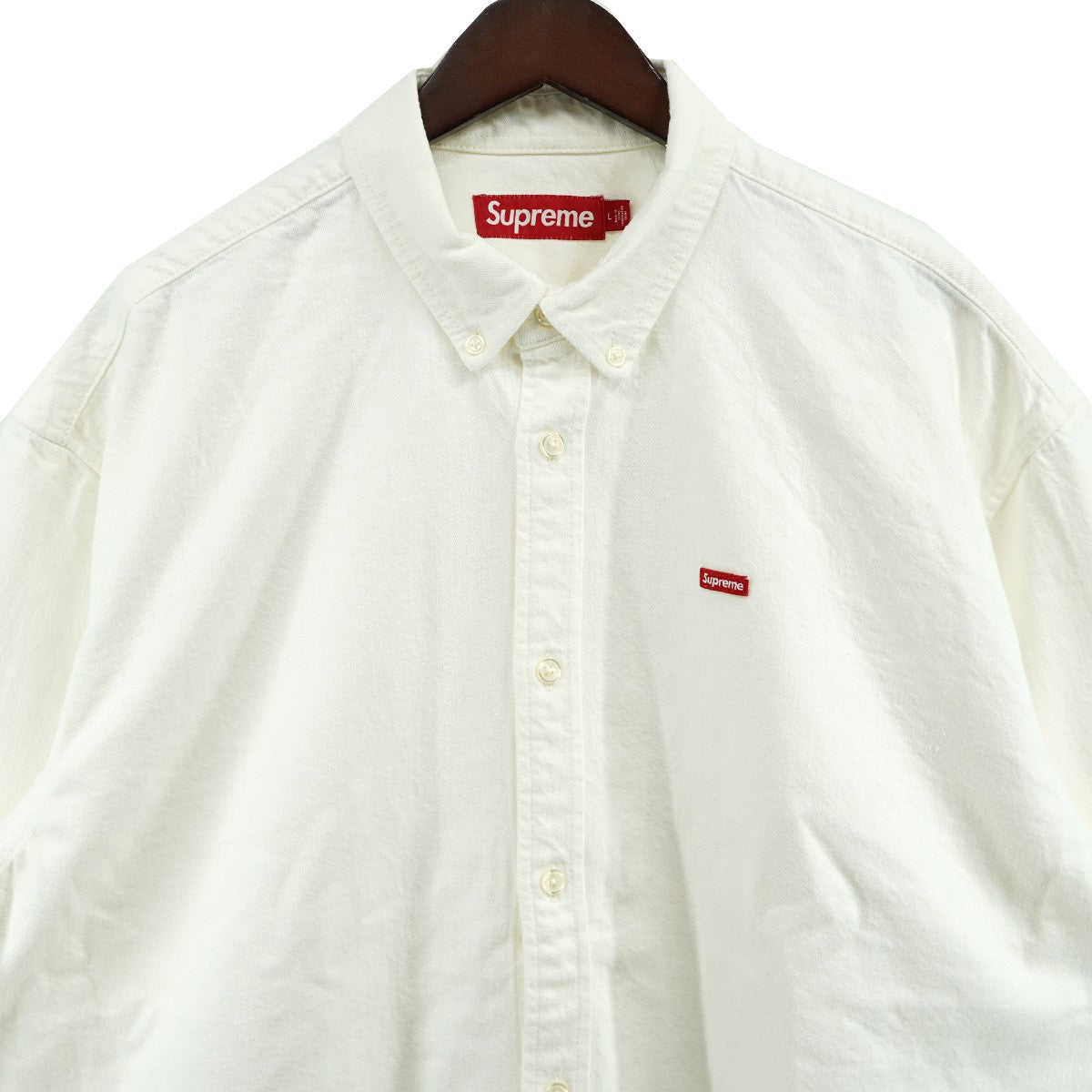 Supreme(シュプリーム) 24AW Small Box Shirt White Denim スモールボックスロゴ デニムシャツ ホワイトデニム サイズ  L｜【公式】カインドオルオンライン ブランド古着・中古通販【kindal】