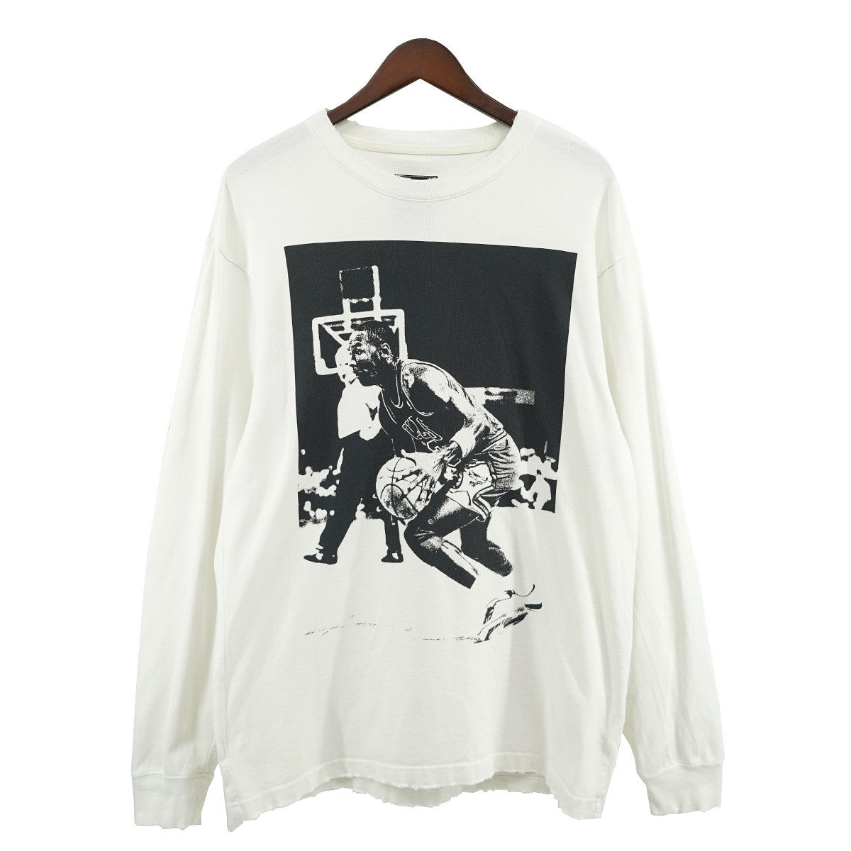 MJ Long Sleeve T-shirt USEDダメージ加工ロングスリーブロンT