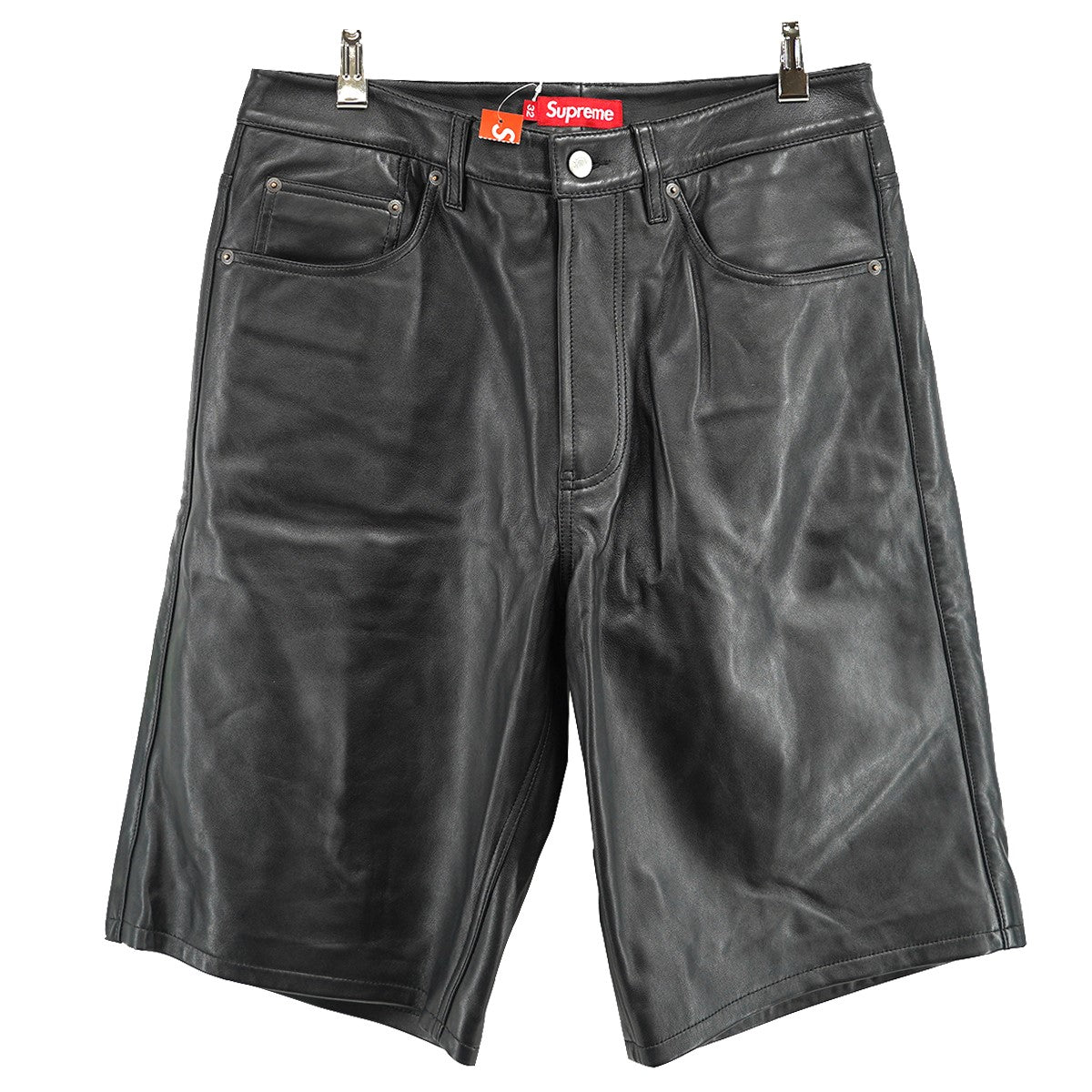 Supreme 24SS Baggy Leather Shortレザー クラシックロゴ ワイド バギー ショーツ ハーフパンツ 古着・中古-3枚目のアイテム画像