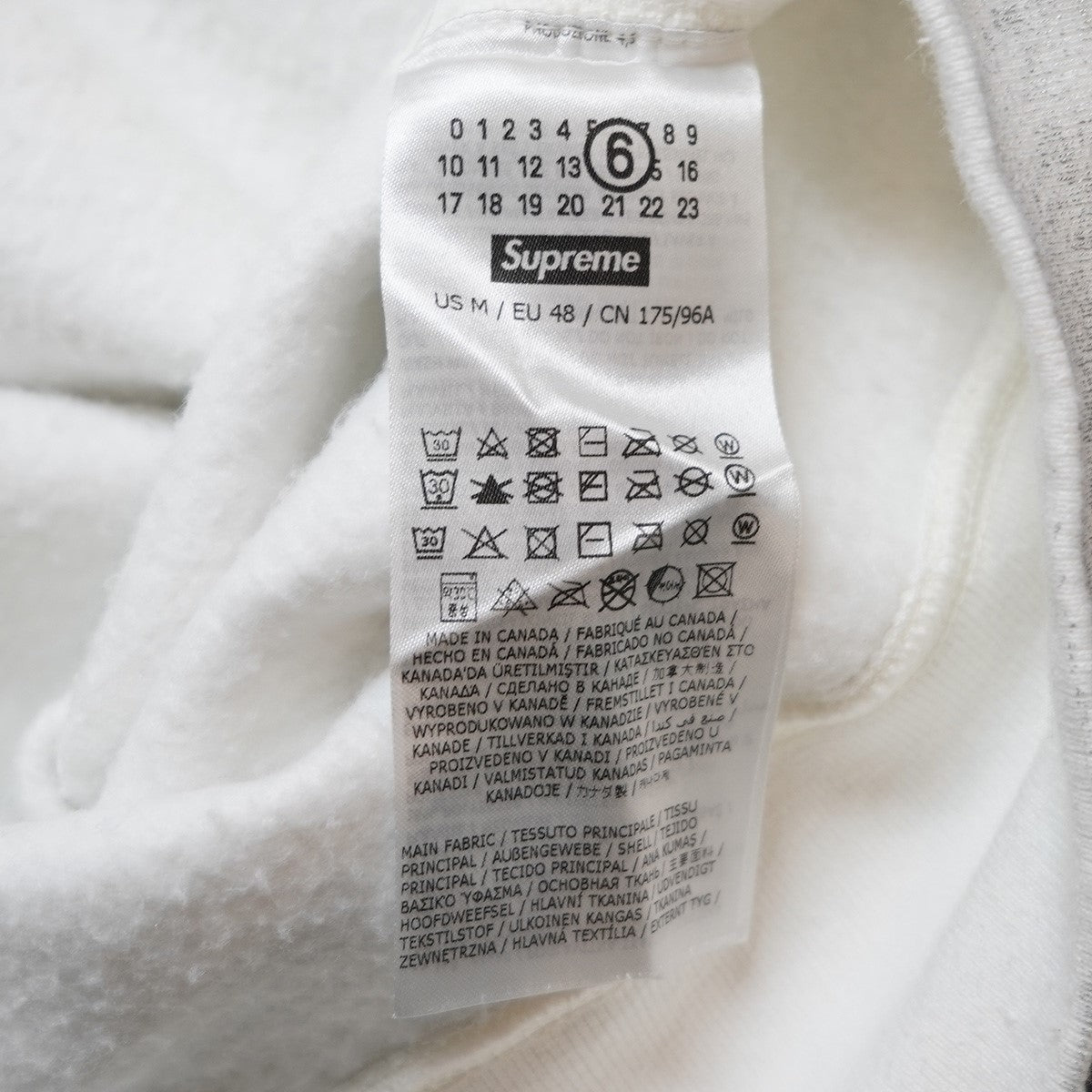 Supreme×MM6 Maison Margiela 24SS MM6 Foil Box Logo Hooded