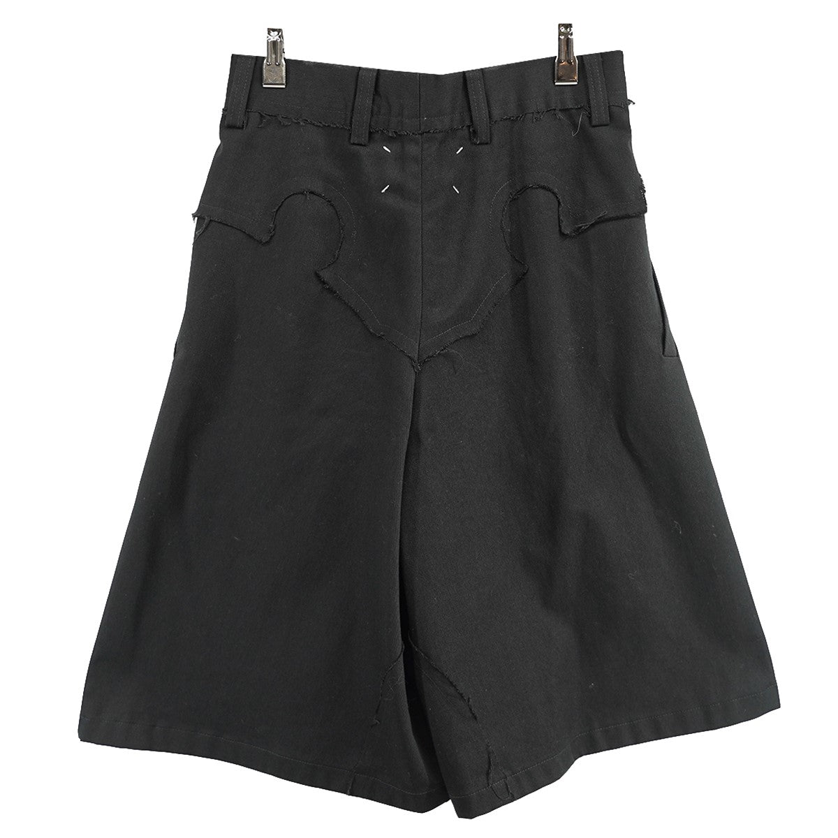 24SS Yoke Shorts Blackヨーク ワイド バギー ショーツ 四つ糸 フォーステッチ ハーフパンツ
