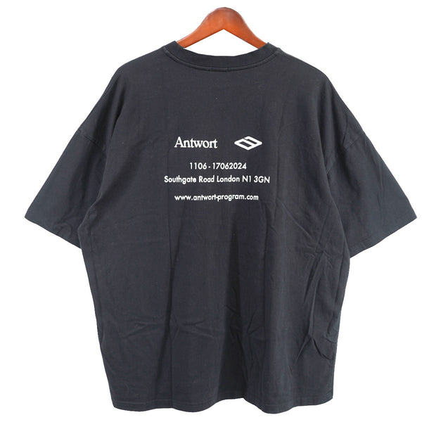 Antwort(アントワート) 24SS バックロゴ ワイド Tシャツ ブラック