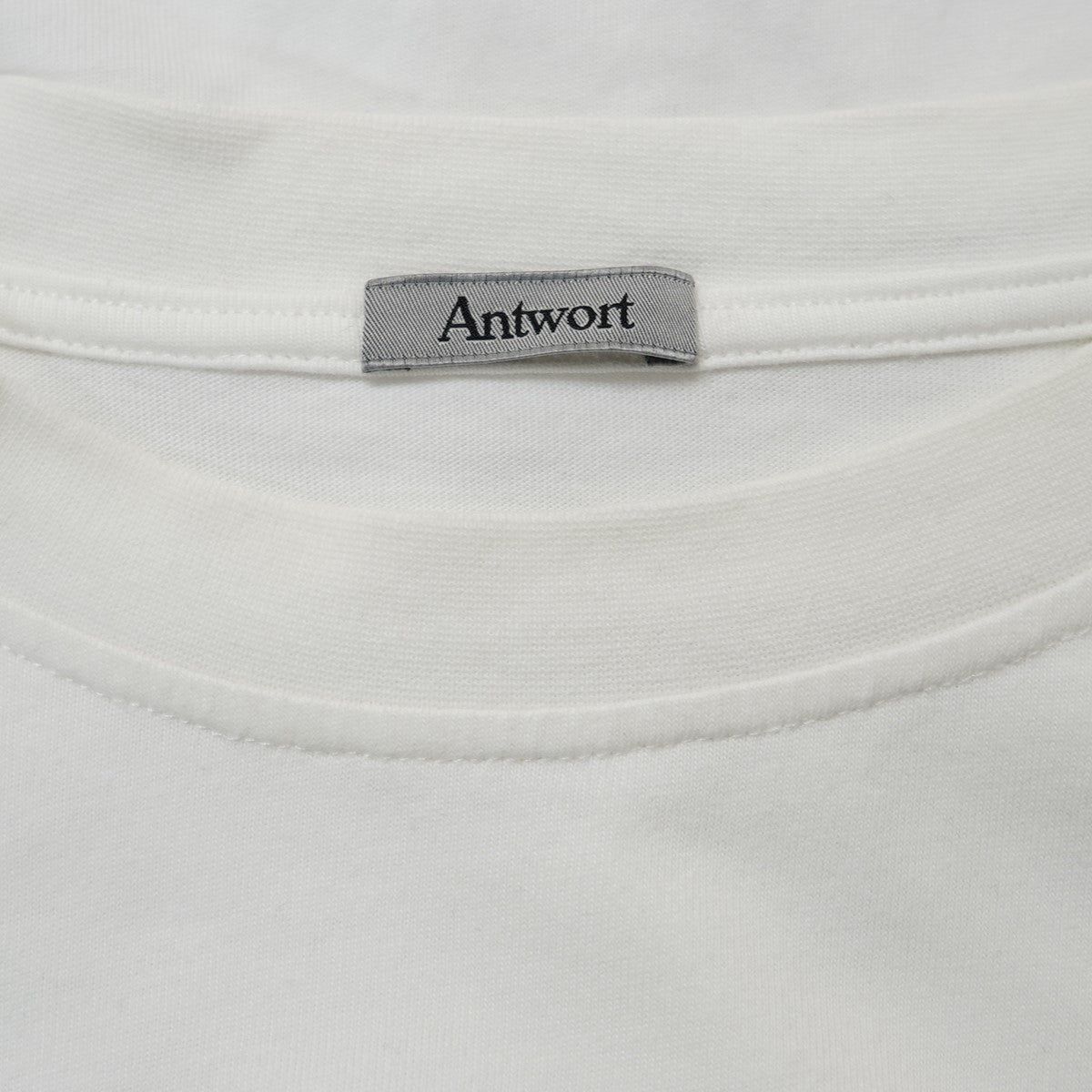 Antwort(アントワート) 24SS バックロゴ ワイド Tシャツ ホワイト