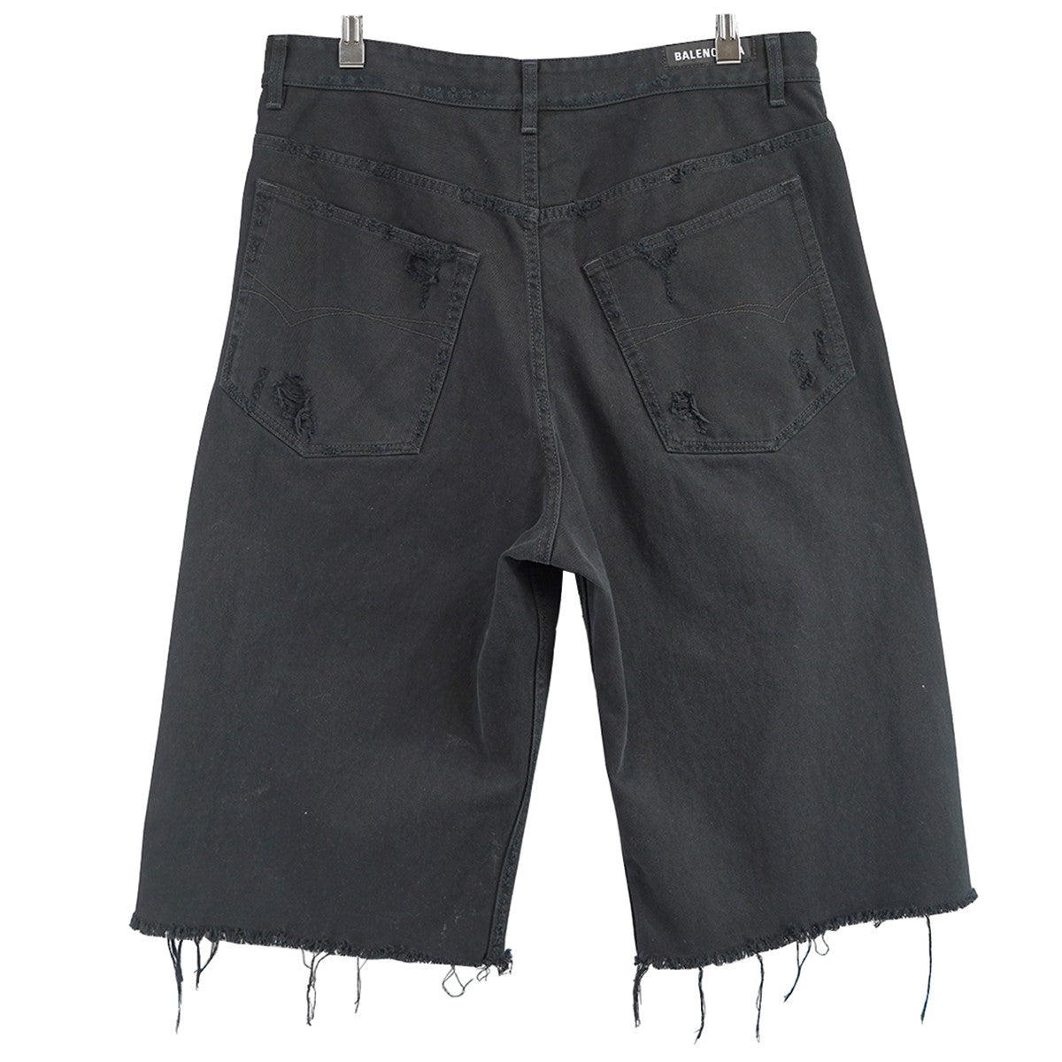 BALENCIAGA ブラック デニム ハーフパンツ BALENCIAGA×adidas Baggy Shorts Soft Denim バレンシアガ