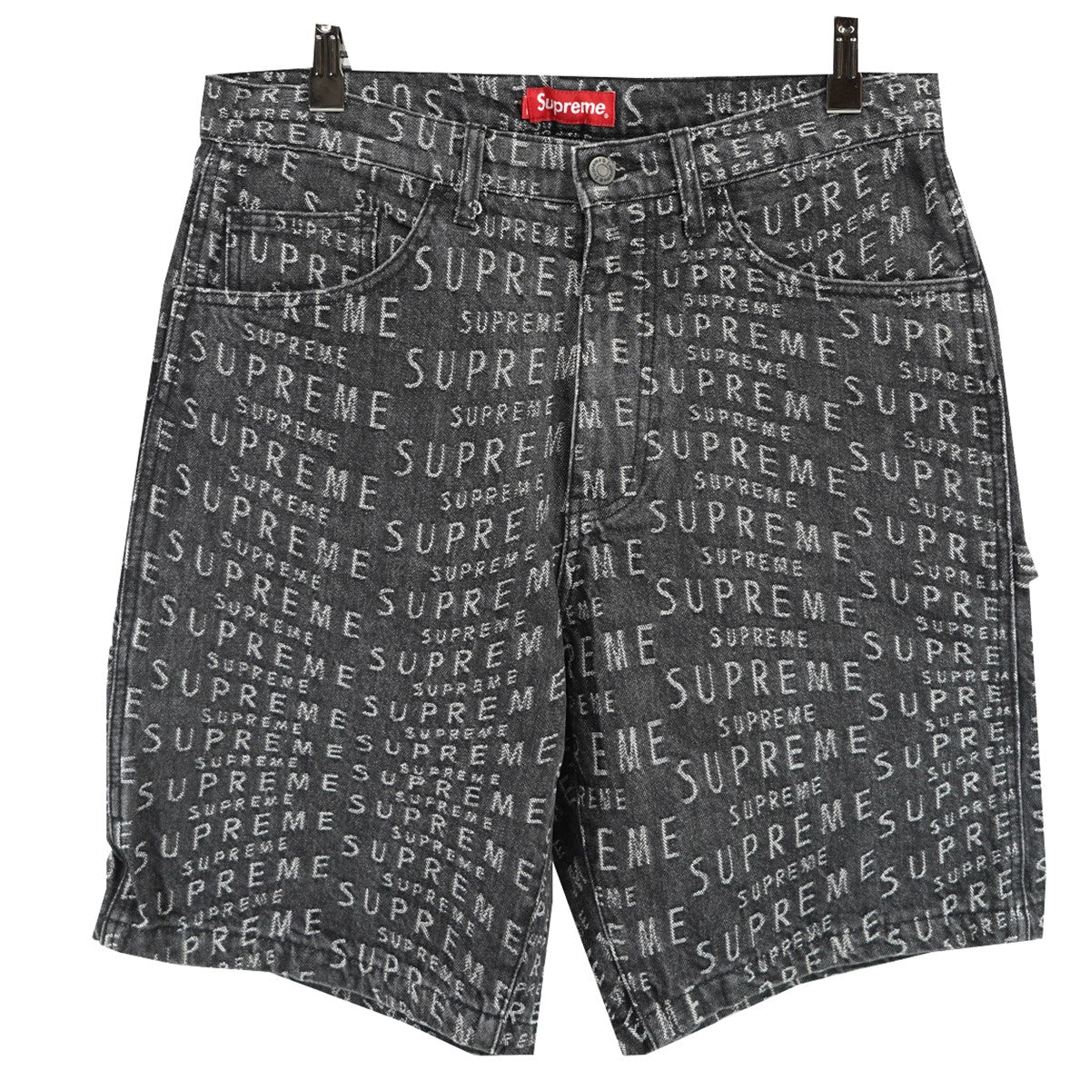 21SS Warp Jacquard Logos Denim Painter Shortワープ ジャガード ロゴ デニム ペインター ショーツ ハーフパンツ