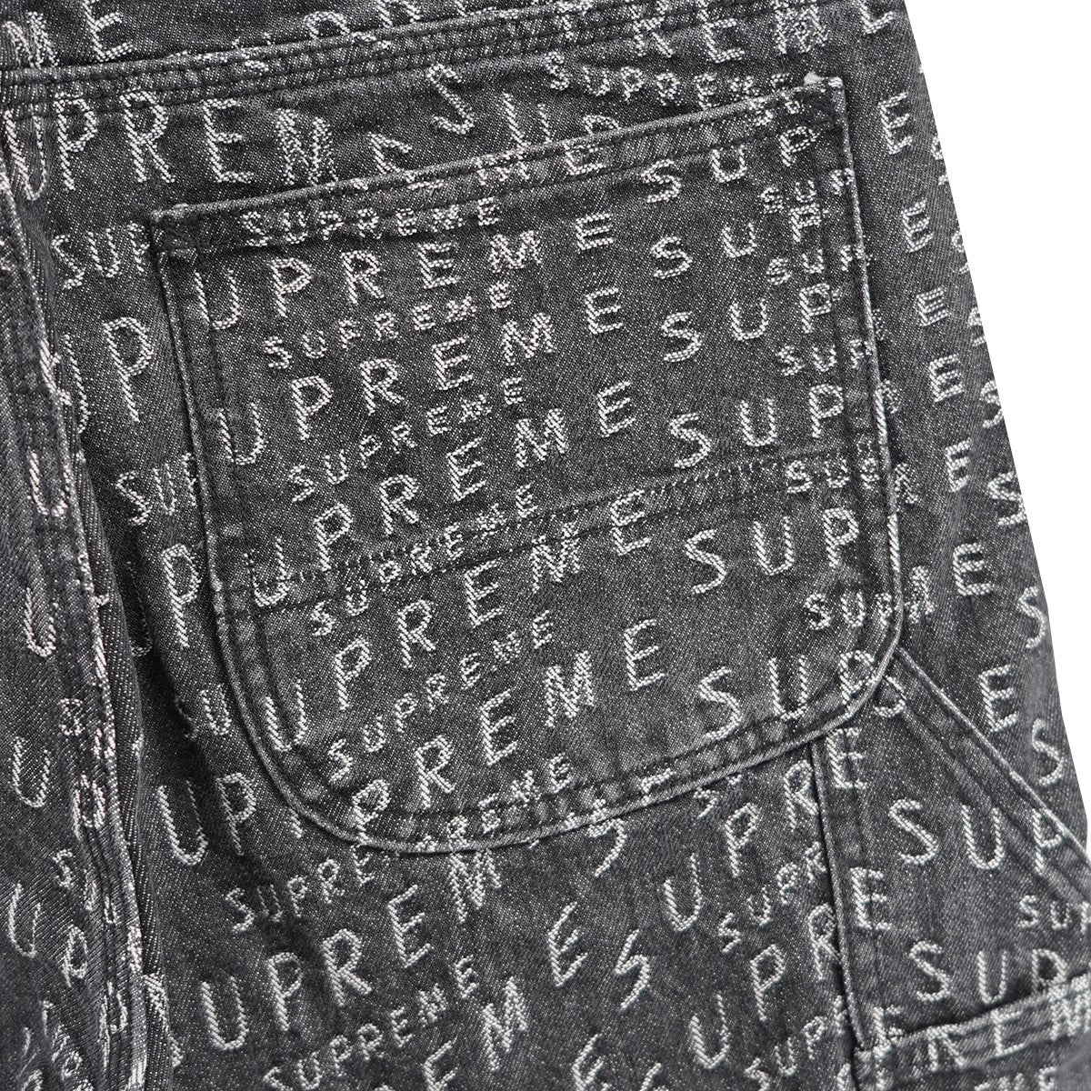 Supreme 21SS Warp Jacquard Logos Denim Painter Shortワープ ジャガード ロゴ デニム ペインター ショーツ ハーフパンツ 古着・中古-3枚目のアイテム画像
