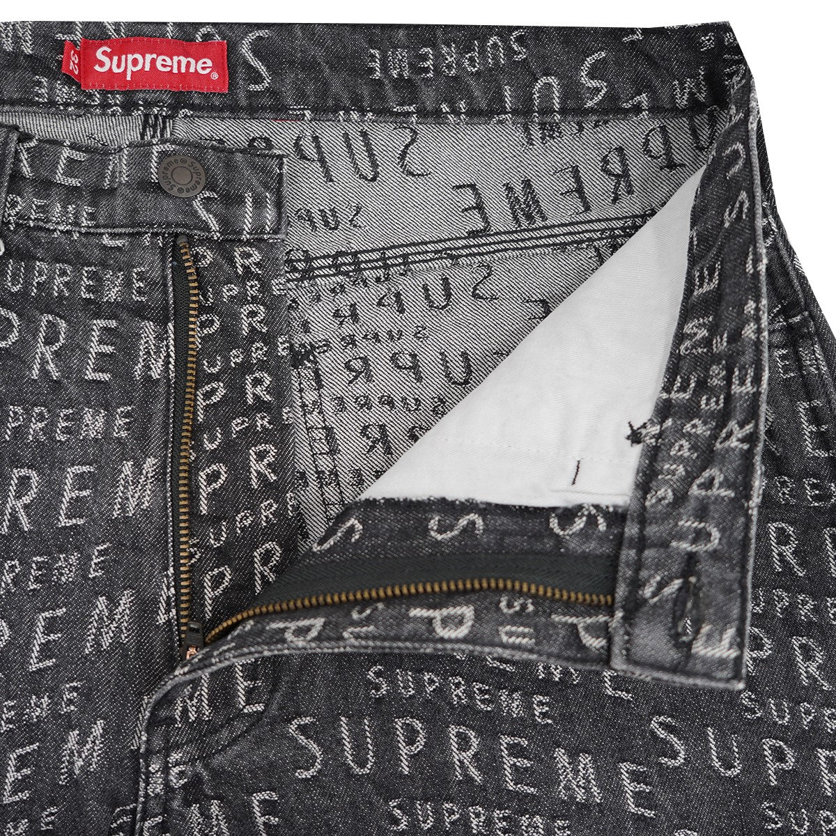 Supreme 21SS Warp Jacquard Logos Denim Painter Shortワープ ジャガード ロゴ デニム ペインター ショーツ ハーフパンツ 古着・中古-5枚目のアイテム画像