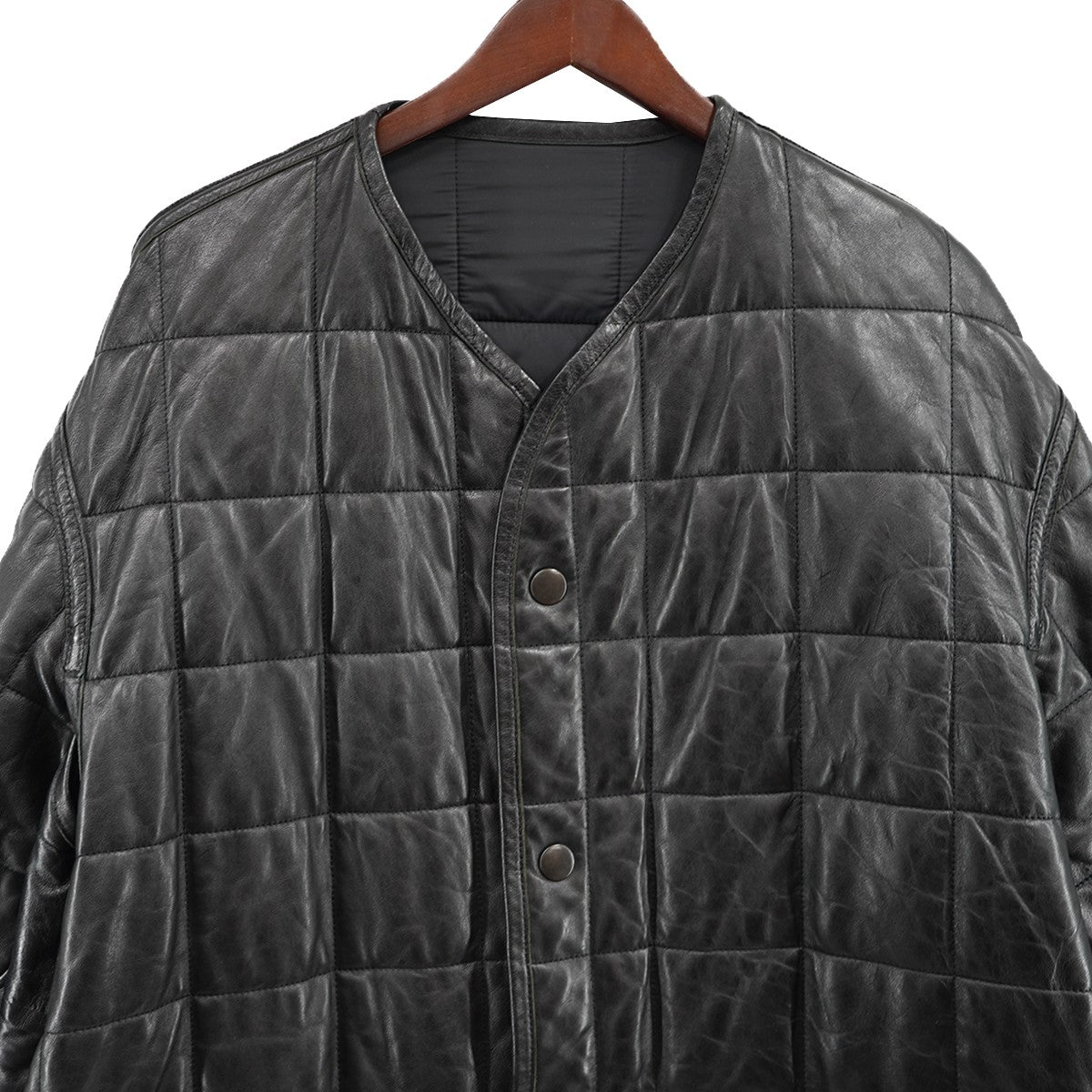 22AW REVERSIBLE QUILTED LEATHER LINNER BLOUSONリバーシブル キルテッド キルティング レザー ライナー ブルゾン ジャケット レザージャケット