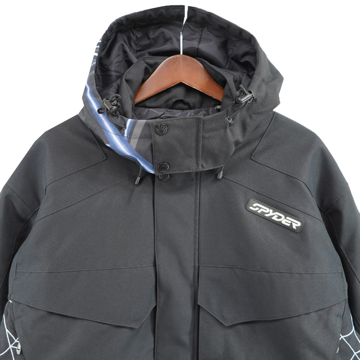 24AW Spyder Technical Jacketスパイダー ロゴ フード フーデッド テクニカル ジャケット
