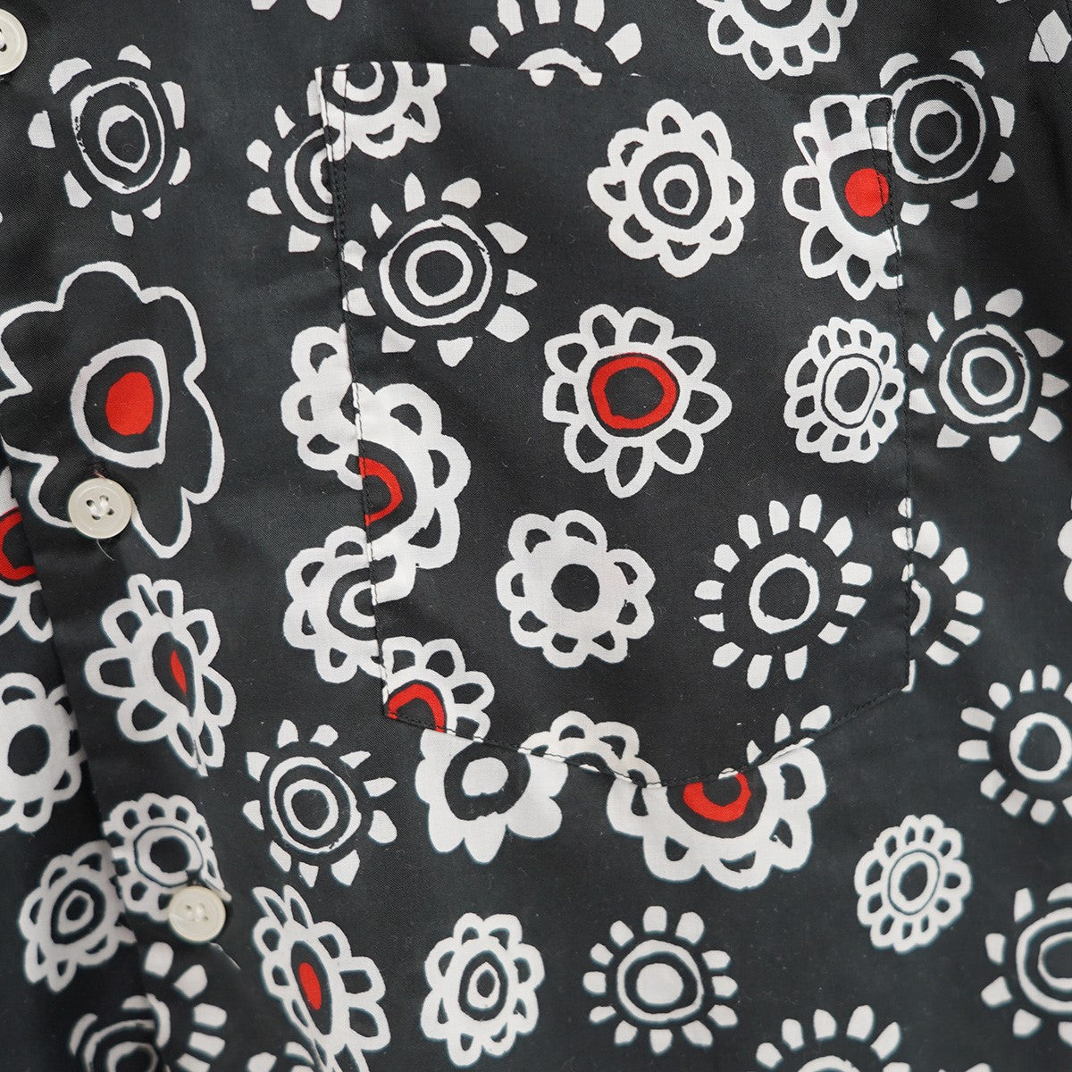 ブラックコムデギャルソン 王冠柄シャツ 長袖 総柄 BLACK COMME des GARCONS(ブラックコムデギャルソン) フラワー