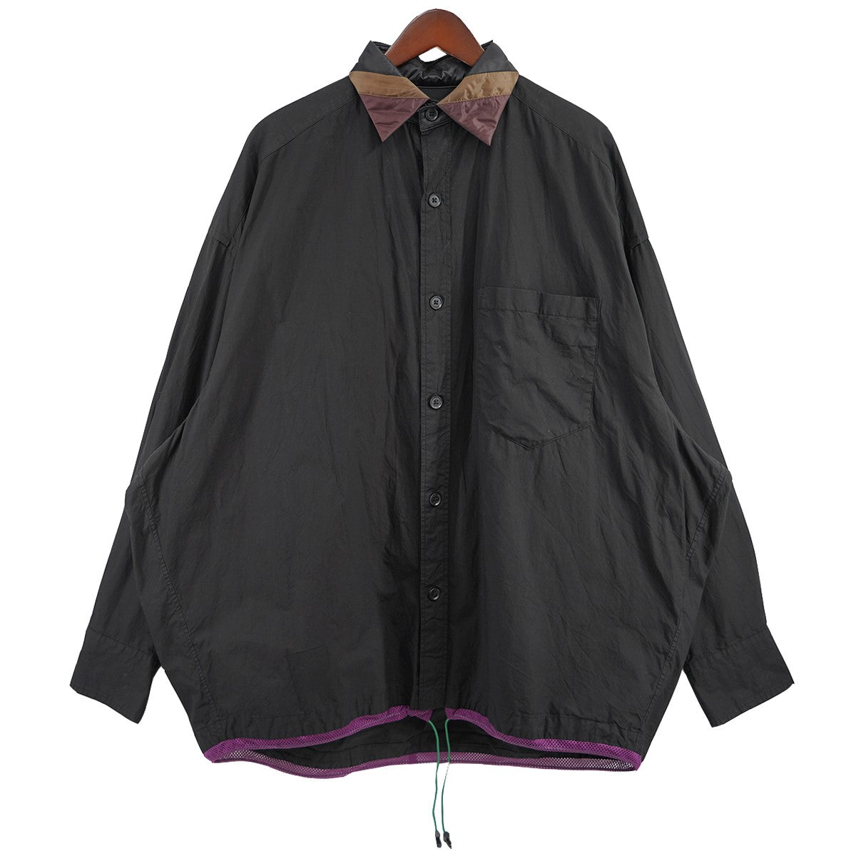KOLOR(カラー) 24SS ドローストリングシャツ切替 オーバーサイズ KOLOR(カラー) 24SS ドローストリングシャツ切替 オーバーサイズ