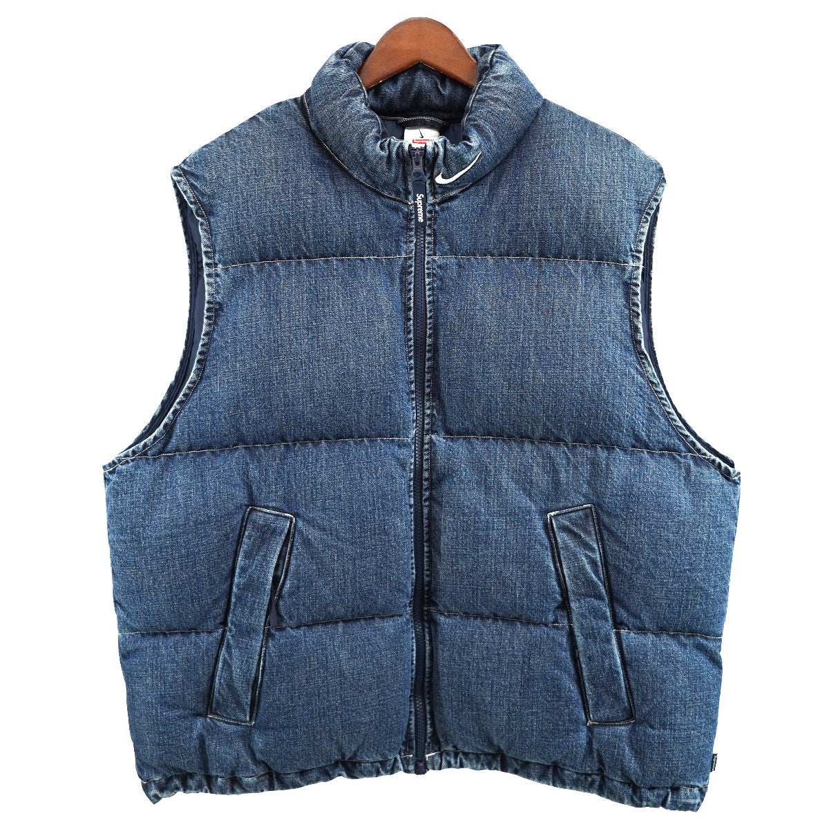 FCRB reversible down vest NIKE ダウンベスト　XL SS24 Supreme Nike Denim Puffer Vest - ナイキ ダウンベスト
