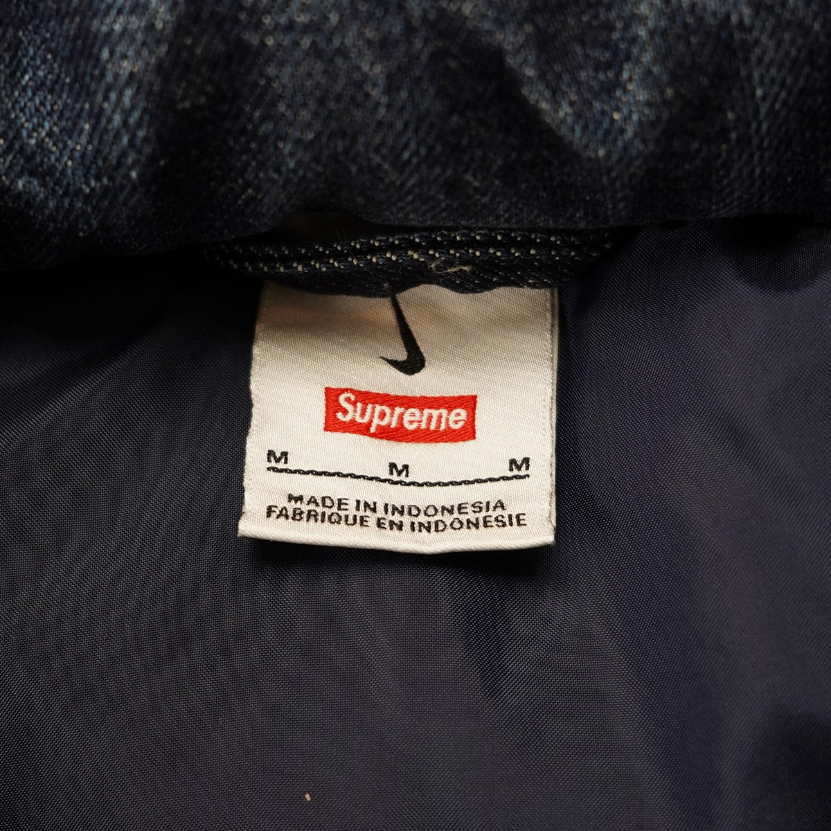 Supreme×NIKE 24SS Nike Denim Puffer Vest Indigoコラボ ロゴ