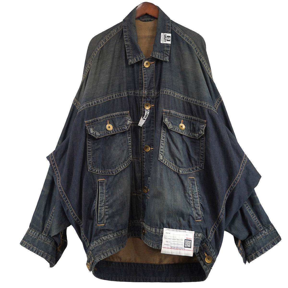 24SS スーパービッグデニムジャケット - Huse Super Big Denim Jacket - INDIGOオーバーサイズ デニム ジャケット