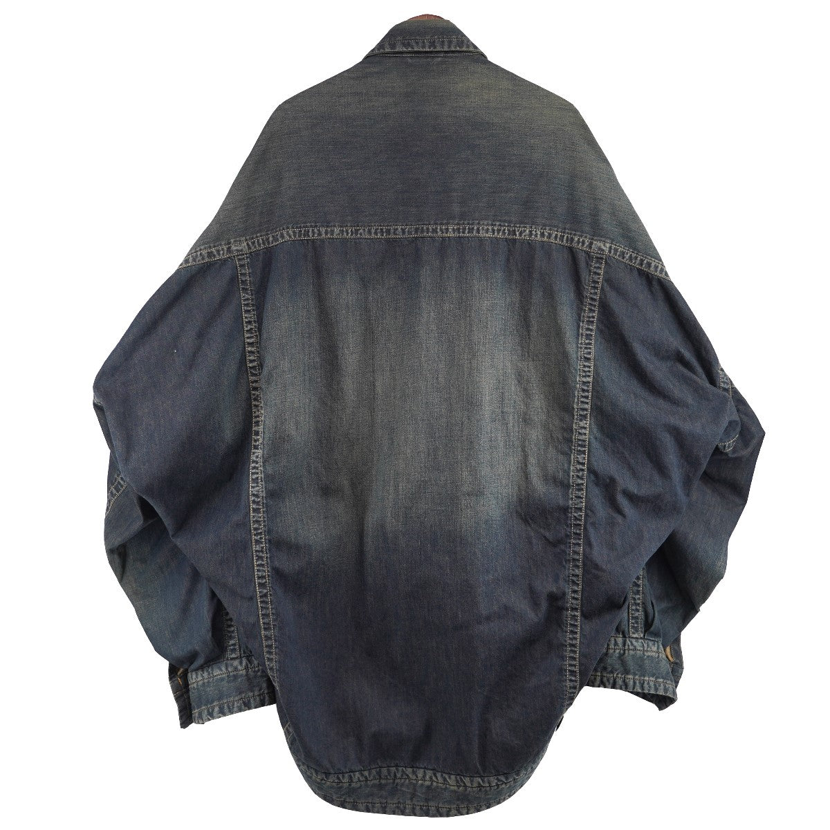 24SS スーパービッグデニムジャケット - Huse Super Big Denim Jacket - INDIGOオーバーサイズ デニム ジャケット