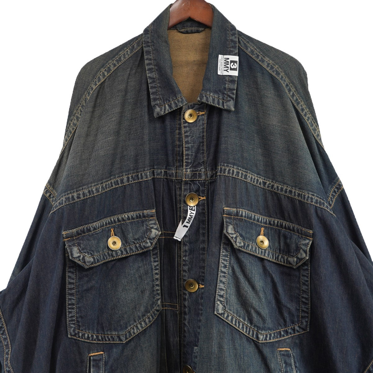 24SS スーパービッグデニムジャケット - Huse Super Big Denim Jacket - INDIGOオーバーサイズ デニム ジャケット