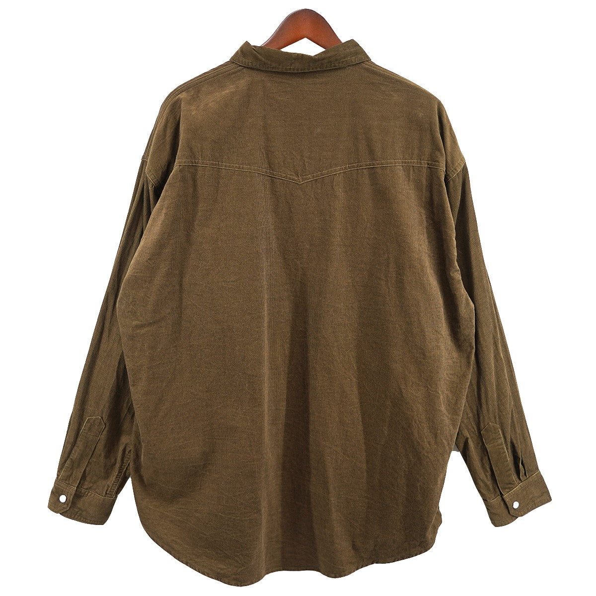 DESCENDANT コーデュロイ スタンドカラーシャツ 極美品 ブラウン DESCENDANT(ディセンダント) MISSOURI CORDUROY LS SHIRT