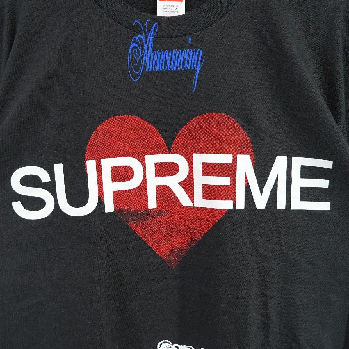 Supreme 25SS Announcing Tee ハート ロゴ アナウンス Tシャツ 古着・中古-2枚目のアイテム画像