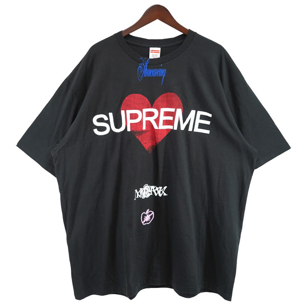 Supreme ハートロゴ Tシャツ Lサイズ SUPREME コピー ハートロゴ入り Tシャツ グラフィックアート風 新作