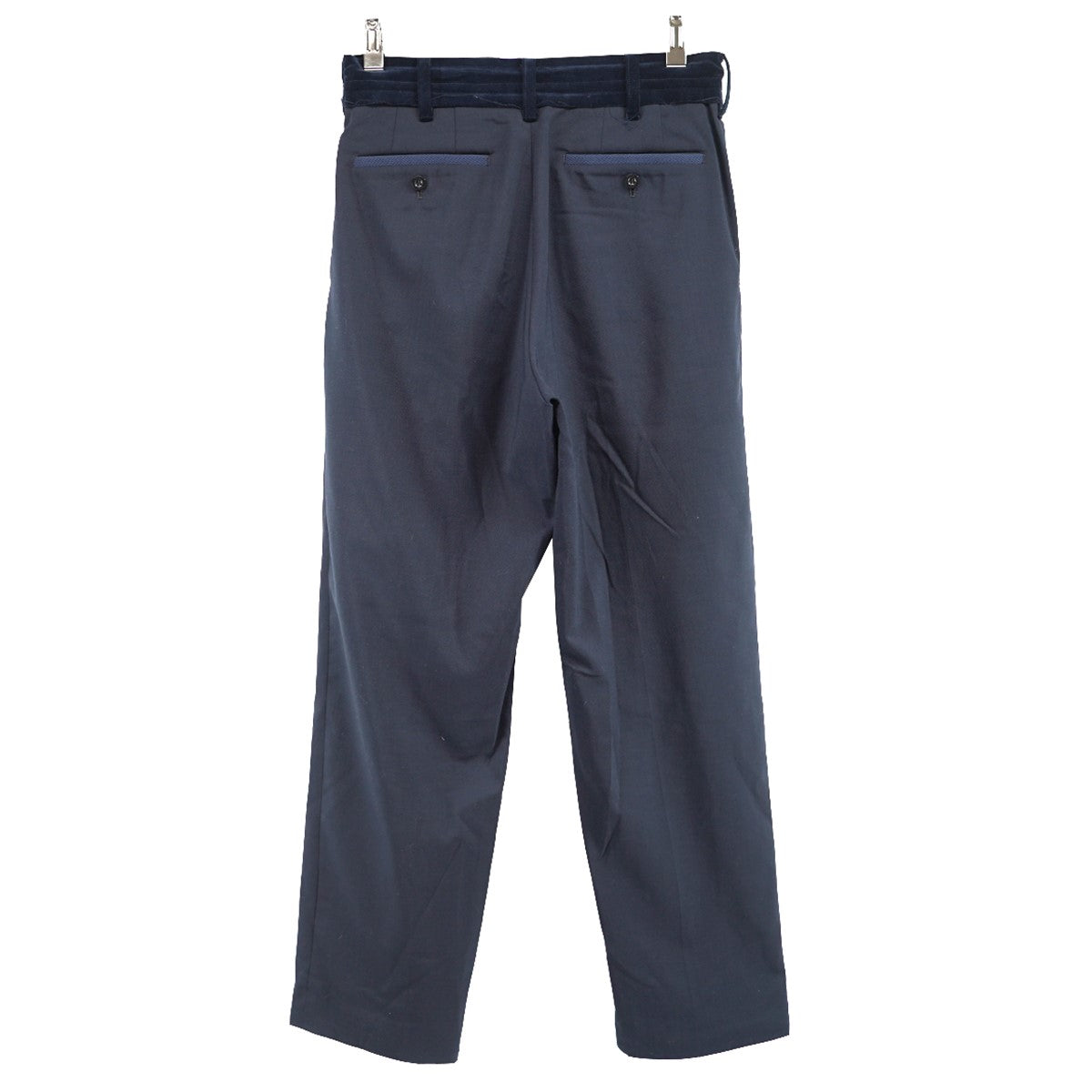sacai】 ロゴバックル ベルテッド スーツ ワイドパンツ (sacai