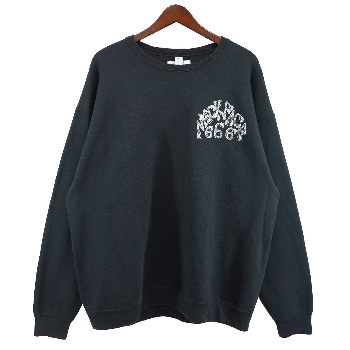 ワコマリア　wacko waria スウェット トレーナー 黒 WACKO MARIA/MIDDLE WEIGHT CREW NECK SWEAT SHIRT（BLACK