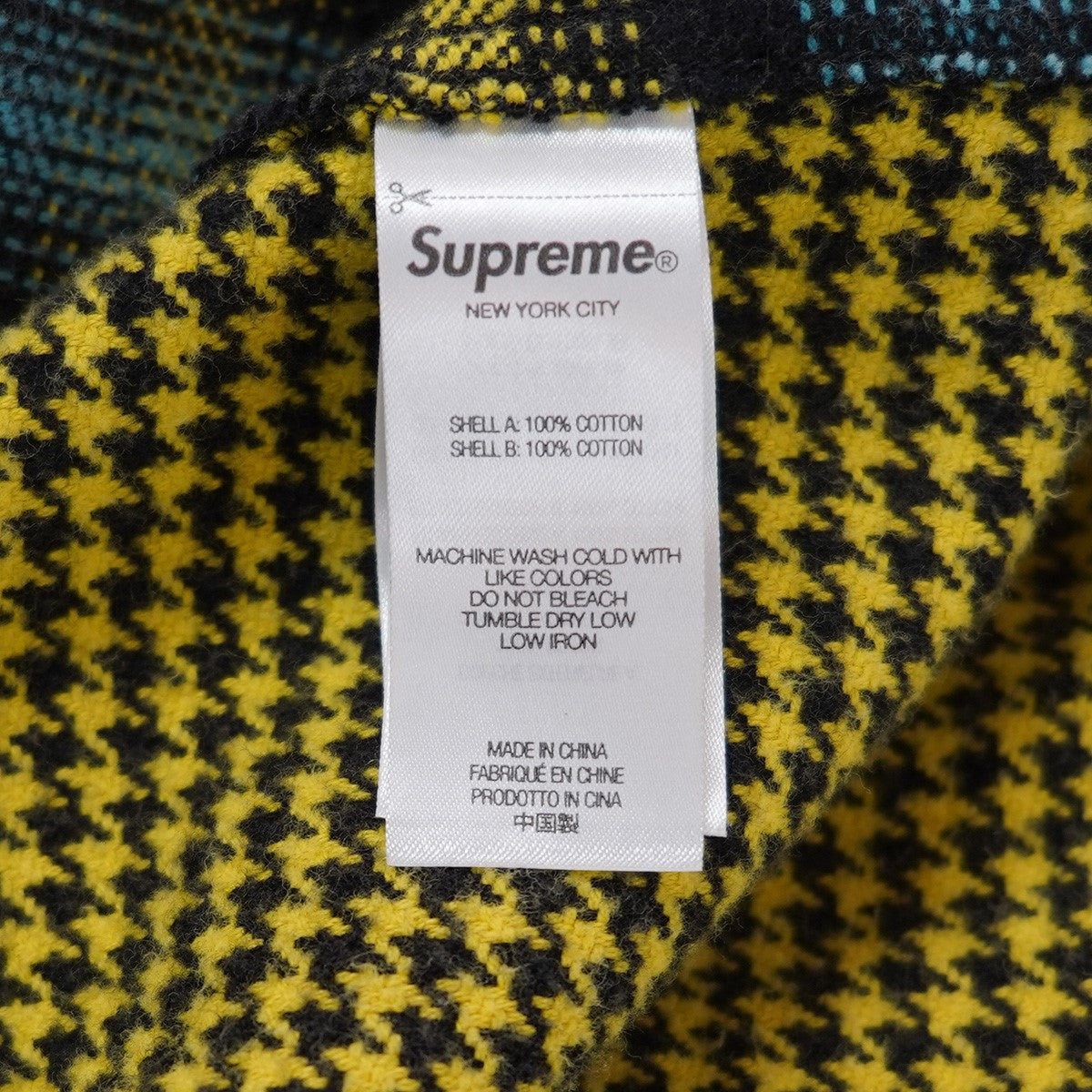 Supreme(シュプリーム) 23AW Houndstooth Plaid Flannel Shirtハウンド