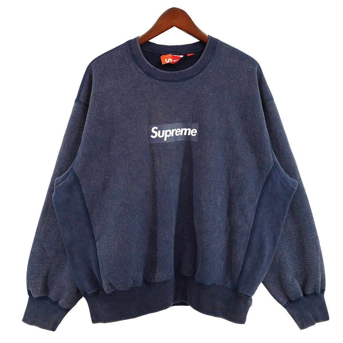 Supreme 25SS Washed Box Logo Crewneckウォッシュド 加工 ボックスロゴ クルーネック スウェット トレーナー 古着・中古-1枚目のアイテム画像