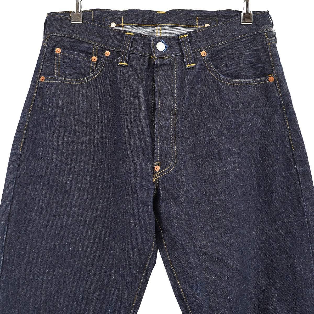 LEVI’S VINTAGE CLOTHING 90s 90年代 ボタン裏555刻印 LVC 1937年復刻モデル201XX ダブルエックス BIG E ビッグイー 革パッチ デニムパンツ ジーンズ 古着・中古-3枚目のアイテム画像