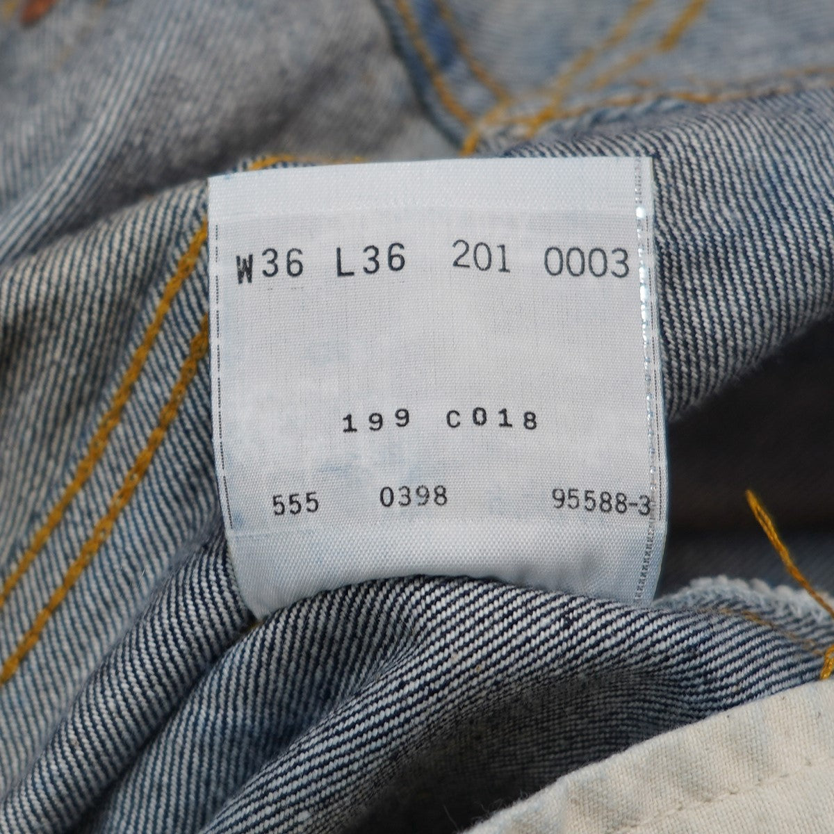 LEVI’S VINTAGE CLOTHING 90s 90年代 ボタン裏555刻印 LVC 1937年復刻モデル201XX ダブルエックス BIG E ビッグイー 革パッチ デニムパンツ ジーンズ 古着・中古-9枚目のアイテム画像