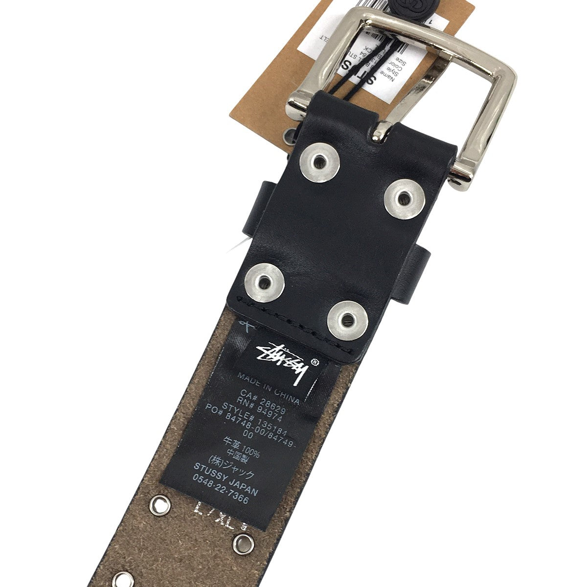 stussy 8 Ball Studded Beltエイトボール スタッズ レザー ベルト 古着・中古-6枚目のアイテム画像