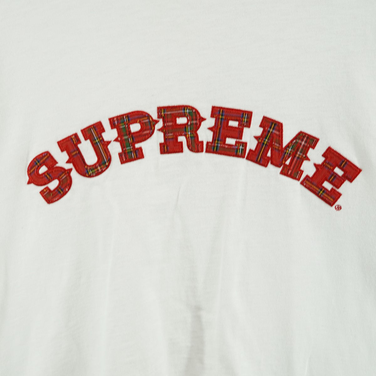 20AW Plaid Applique S／S Topアップリケ プレイド チェック アップリケ エスエス トップ ロゴ Tシャツ
