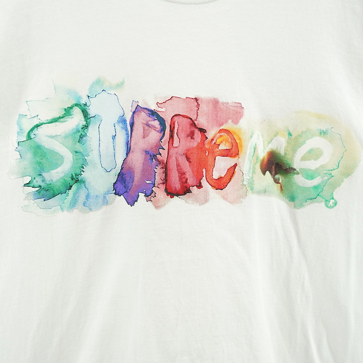 supreme 23ss watercolor tee white シュプリーム Supreme(シュプリーム) 23SS Watercolor Tee ロゴ ウォーター