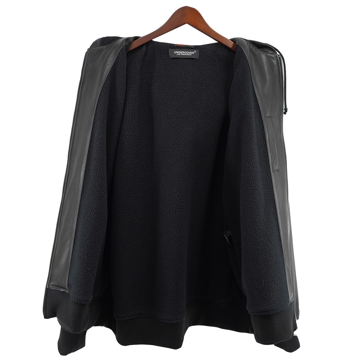 UNDERCOVER 24AW レザーフードブルゾン レザージャケット UNDERCOVER(アンダーカバー) 24AW ポーラボアフリースカウハイドレザー