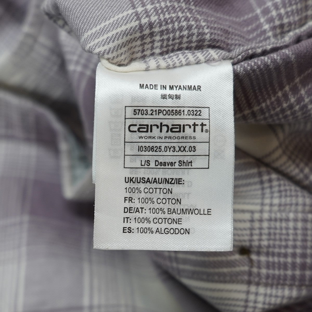 Carhartt L／S Deaver Shirt チェック ディーバー フランネルシャツ