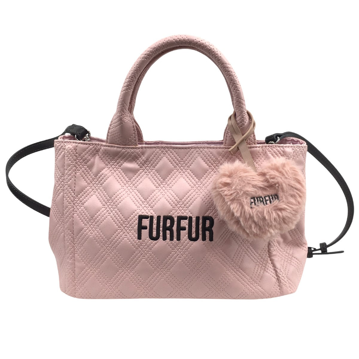 furfur(ファーファー) キルティングロゴトートバッグ ミニ