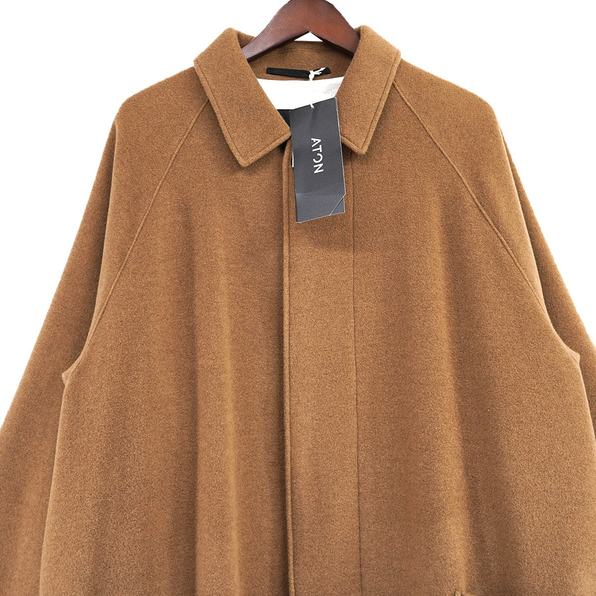 ATON(エイトン) CAMEL MOLESKIN BALMACAAN COAT ATONモールスキン