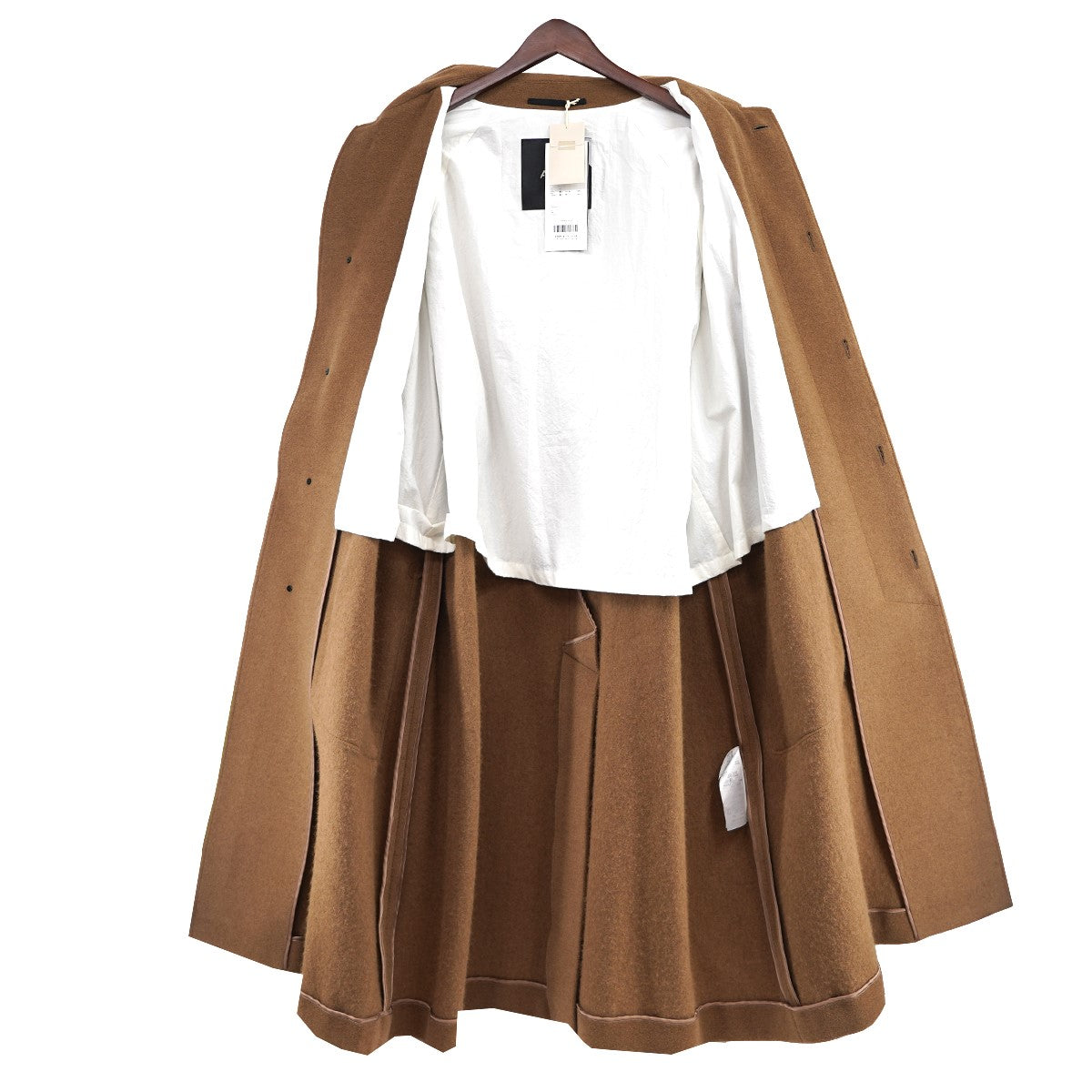 ATON(エイトン) CAMEL MOLESKIN BALMACAAN COAT ATONモールスキン