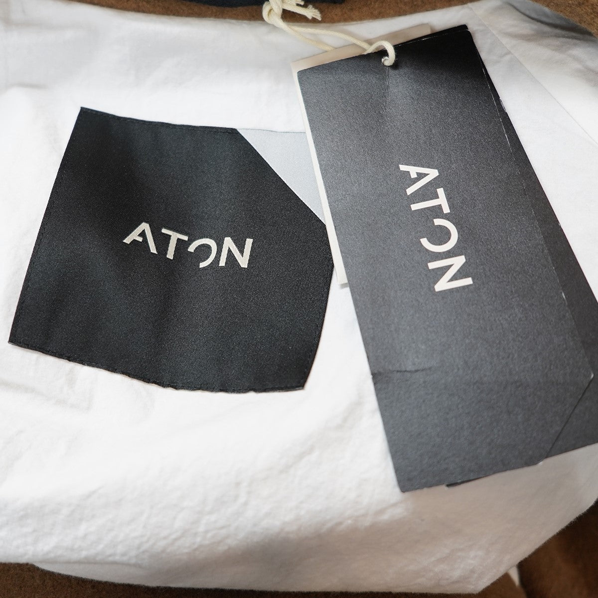 ATON(エイトン) CAMEL MOLESKIN BALMACAAN COAT ATONモールスキン