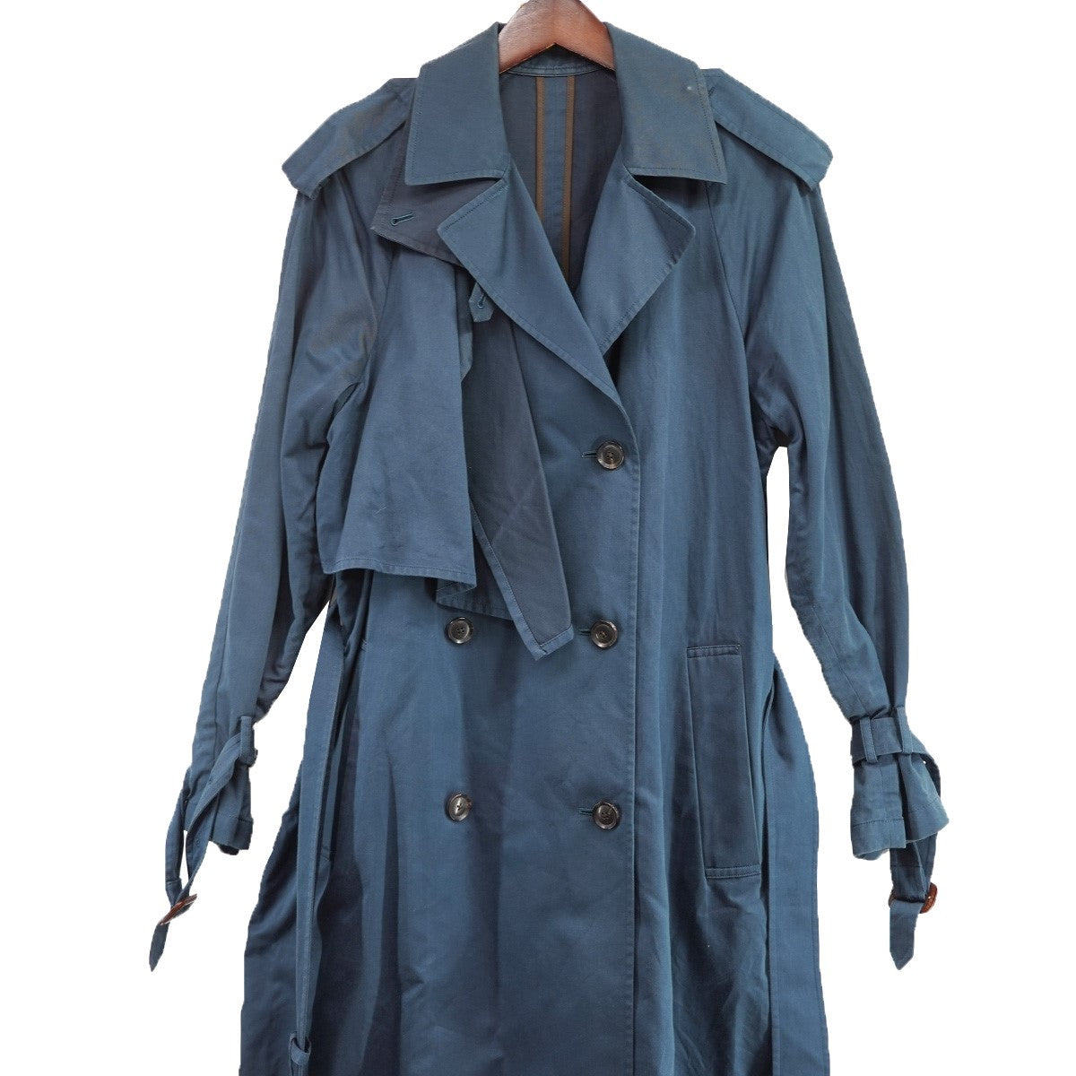 BIG TRENCH COAT シルク混 ビッグ トレンチコート